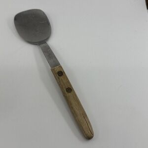 Warco Stainless Scoop Serving Spoon Wooden handle 9" Long Japan